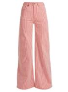 Rockins Mega Loon High-rise Striped Jeans