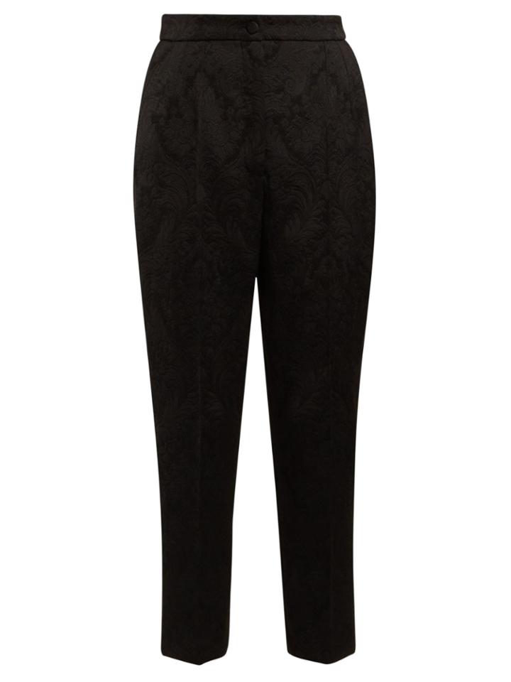 Dolce & Gabbana Slim-leg Floral-jacquard Trousers
