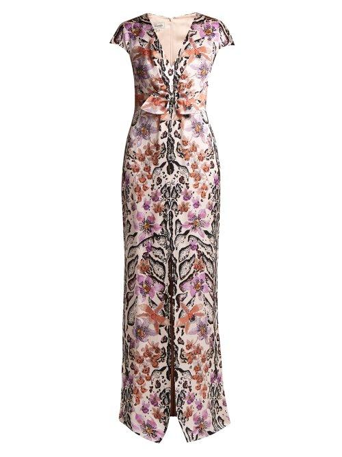 Matchesfashion.com Temperley London - Safari Print Silk Dress - Womens - White Multi
