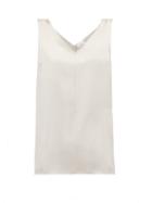 Matchesfashion.com Raey - High V Neck Silk Cami Top - Womens - Grey