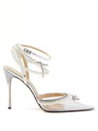 Mach & Mach - Diamond Of Elizabeth Faux-pearl & Crystal Pumps - Womens - Clear