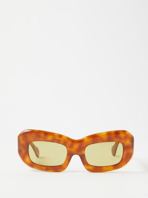 Port Tanger Eyewear - Baraka Square Tortoiseshell-acetate Sunglasses - Mens - Brown Multi