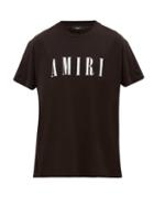 Matchesfashion.com Amiri - Logo Print Cotton T Shirt - Mens - Black White