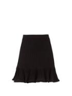Givenchy - Fluted-hem Knitted Mini Skirt - Womens - Black