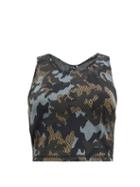 Matchesfashion.com The Upside - Twilight Camo-jacquard Cropped Training Tank Top - Womens - Camouflage