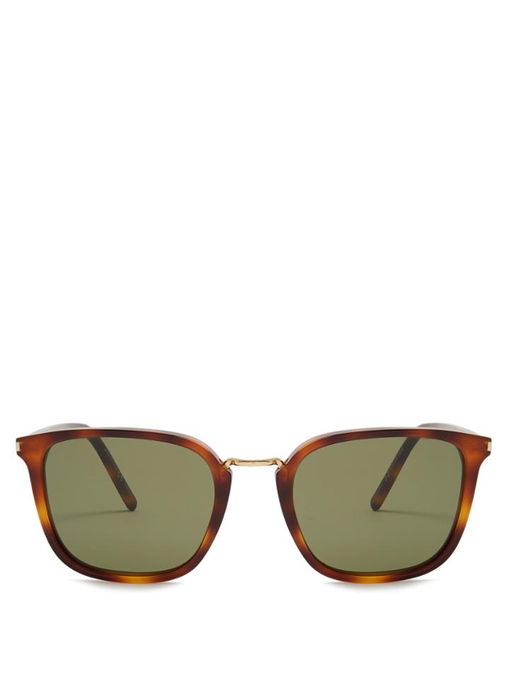 Saint Laurent D-frame Tortoiseshell Acetate Sunglasses