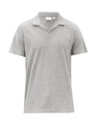 Matchesfashion.com Onia - Shaun Cotton-blend Terry Polo Shirt - Mens - Grey