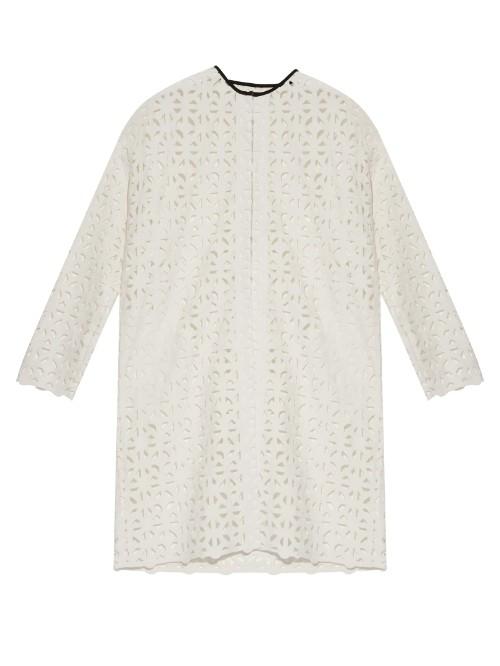 Msgm Geometric Macram Collarless Coat