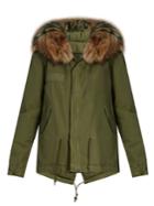 Mr & Mrs Italy Fur-trimmed Canvas Mini Parka