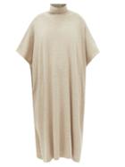 Lauren Manoogian - High-neck Alpaca-blend Midi Dress - Womens - Beige