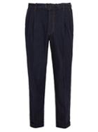 Matchesfashion.com Prada - Pleated Belted Jeans - Mens - Denim