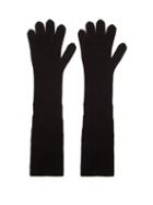 Khaite - Soraya Ribbed-knit Cashmere Gloves - Womens - Black