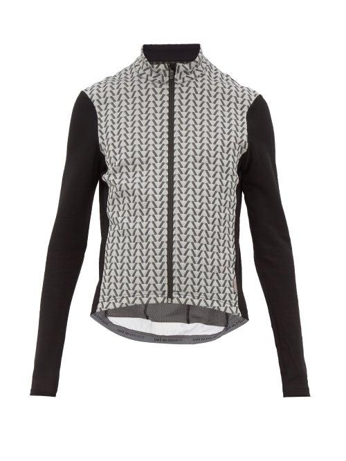 Matchesfashion.com Caf Du Cycliste - Irma Long Sleeved Cycling Top - Mens - Black Grey