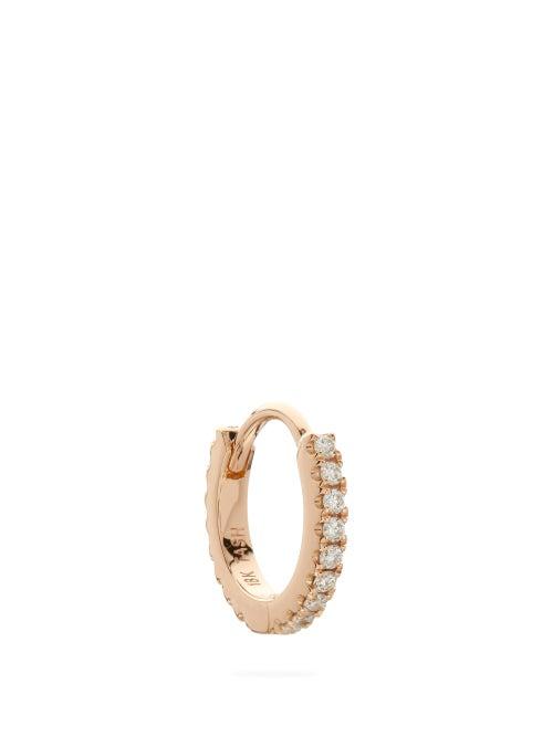 Matchesfashion.com Maria Tash - Eternity Diamond & 18kt Rose Gold Single Earring - Womens - Rose Gold