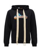 Matchesfashion.com Loewe Paula's Ibiza - Logo-print Cotton Hooded Sweatshirt - Mens - Black