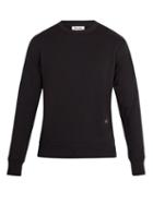 Matchesfashion.com Acne Studios - Faise Embroidered Cotton Sweatshirt - Mens - Black
