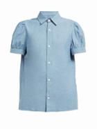 Matchesfashion.com A.p.c. - Agathe Cotton Chambray Blouse - Womens - Blue