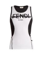 Fendi Mesh Stretch-fabric Tank Top