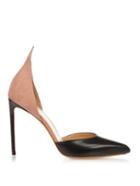 Francesco Russo Leather And Suede Point-toe Pumps