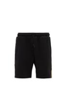 Matchesfashion.com Fendi - Logo Jacquard-striped Jersey Shorts - Mens - Black