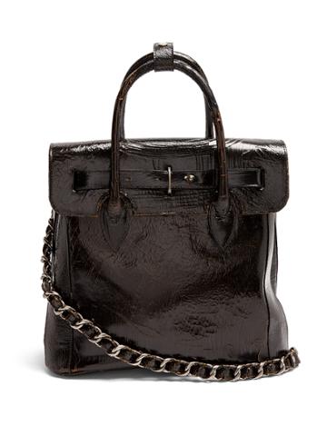Marc Marmel Harman Mini Cracked-leather Tote