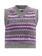 Matchesfashion.com Acne Studios - Korina Sleeveless Fair Isle Wool Sweater - Womens - Grey Multi