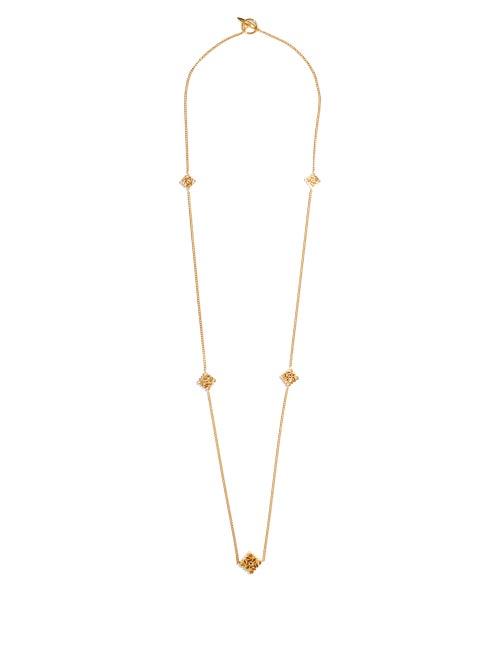 Matchesfashion.com Loewe - Anagram-charm Metal Necklace - Womens - Gold
