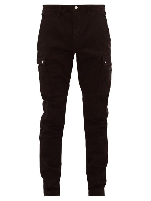 Matchesfashion.com Amiri - Logo Appliqu Slim Leg Jeans - Mens - Black