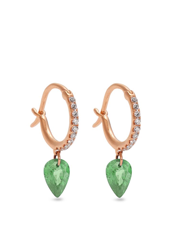 Raphaele Canot Set Free Diamond, Tsavorite & Gold Earrings