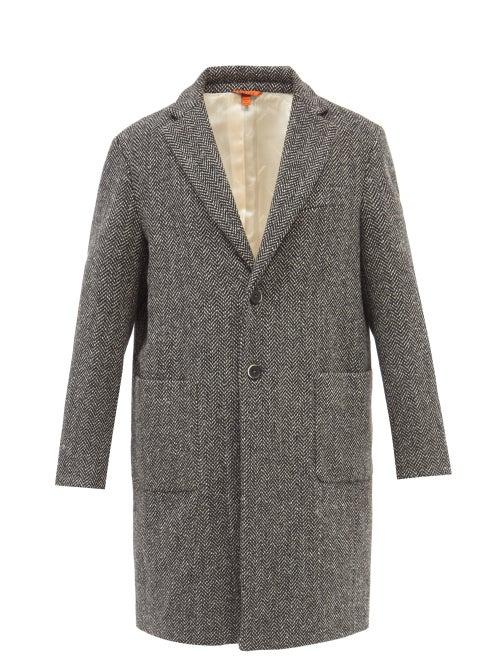 Barena Venezia - Baron Single-breasted Wool-blend Herringbone Coat - Mens - Grey