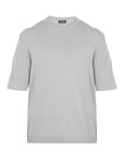 Matchesfashion.com Berluti - Crew Neck Cashmere Blend T Shirt - Mens - Grey