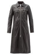 Matchesfashion.com Stand Studio - Christina Zipped Leather Coat - Womens - Black