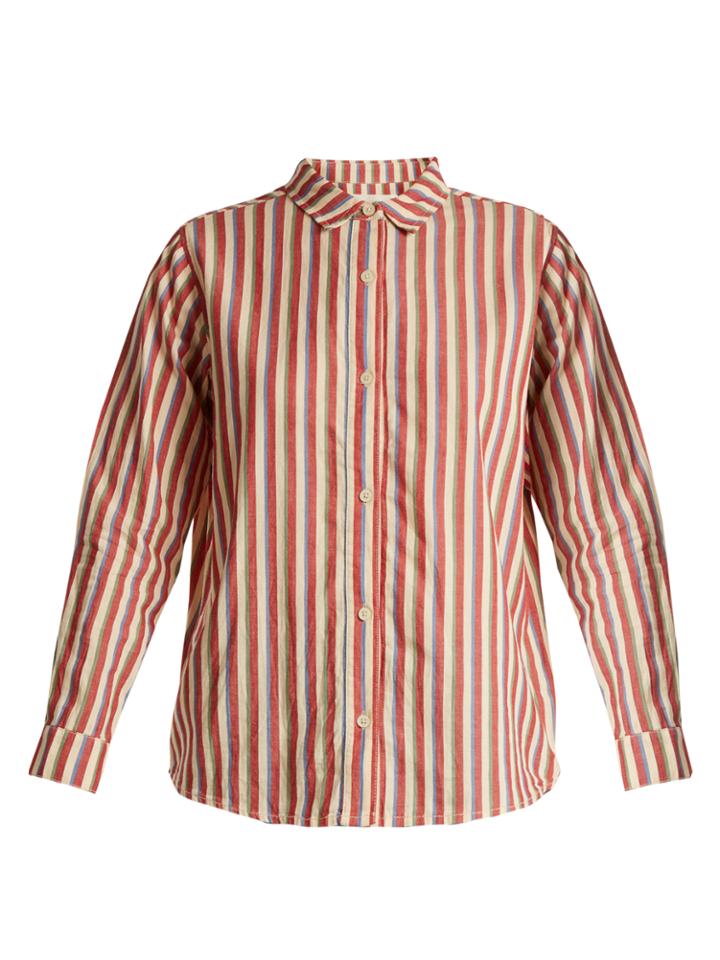 The Great The Campus Striped Cotton Shirt