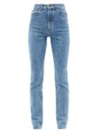 Khaite - Daria High-waisted Straight-leg Jeans - Womens - Mid Denim