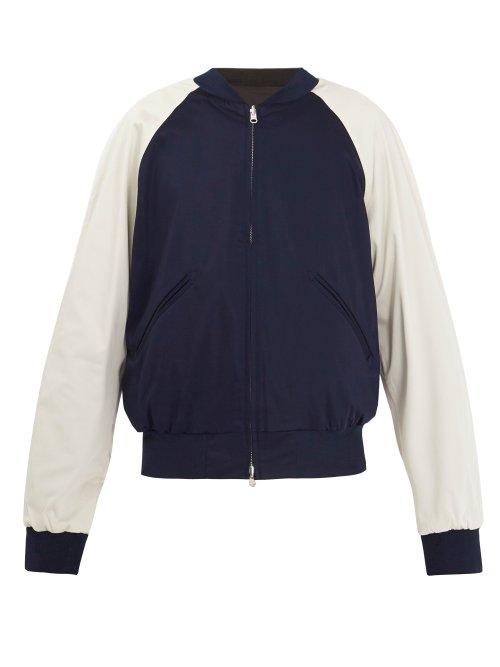 Matchesfashion.com Y-3 - X James Harden Reversible Satin Bomber Jacket - Mens - Navy
