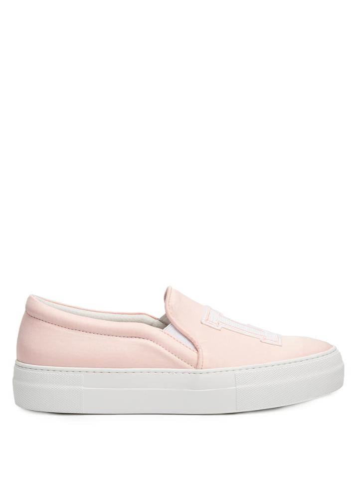 Joshua Sanders La Satin Slip-on Trainers