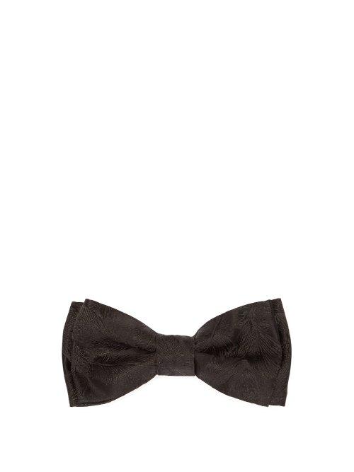 Matchesfashion.com Paul Smith - Feather Jacquard Silk Bow Tie - Mens - Black