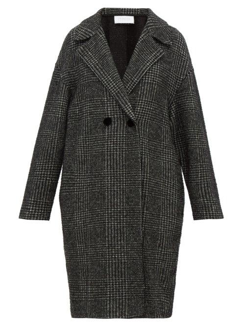 Matchesfashion.com Harris Wharf London - Glen Checked Glitter Fil Coup Coat - Womens - Black White
