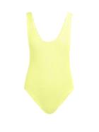 Matchesfashion.com Reina Olga - Ruby Scrunch Crinkle Swimsuit - Womens - Yellow