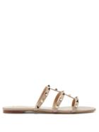 Matchesfashion.com Valentino Garavani - Rockstud Leather Sandals - Womens - Nude