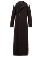 Matchesfashion.com Raf Simons - Extra Longline Double Breasted Wool Coat - Mens - Black