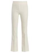 Giambattista Valli Mid-rise Kick-flare Cotton-blend Crepe Trousers