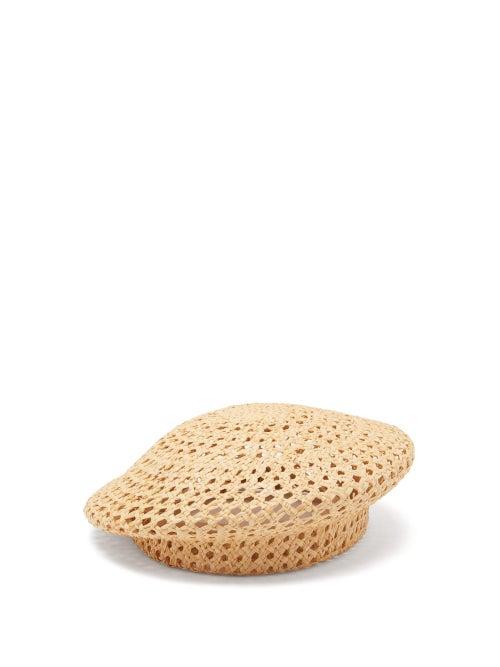 Matchesfashion.com Osree - Macram Straw Beret - Womens - Beige