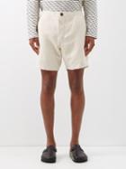 Oliver Spencer - Patch-pocket Linen-blend Twill Shorts - Mens - Cream
