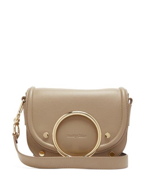 Matchesfashion.com See By Chlo - Mara Grained Leather Cross Body Bag - Womens - Grey
