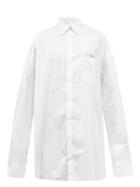 Raf Simons - Synchronicity Embroidered Oversized Cotton Shirt - Mens - White