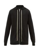 Matchesfashion.com Rick Owens - Zip Through Cashmere Hooded Sweatshirt - Mens - Black