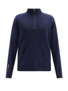 Matchesfashion.com Polo Ralph Lauren - Logo-embroidered High-neck Wool-blend Sweater - Mens - Navy