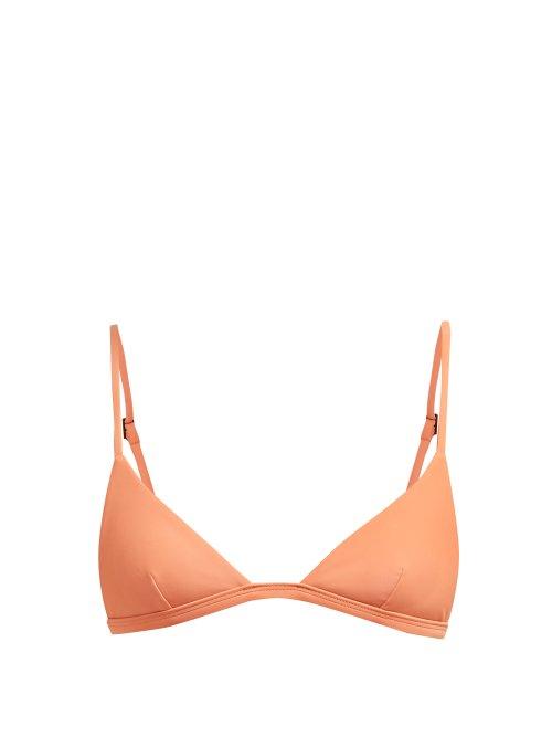 Matchesfashion.com Matteau - The Petite Triangle Bikini Top - Womens - Coral