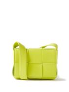 Bottega Veneta - Cassette Intrecciato-leather Cross-body Bag - Womens - Light Green